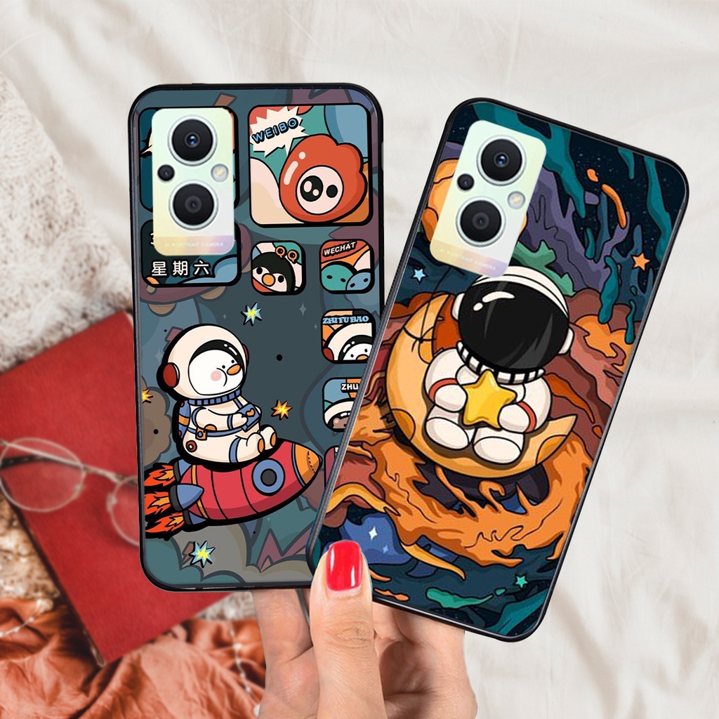 Ốp lưng Oppo Reno 7 5G - Reno 7z 5G ( Reno7 5G - Reno7 Z 5G) vũ trụ phi hành gia cực cute siêu đjep
