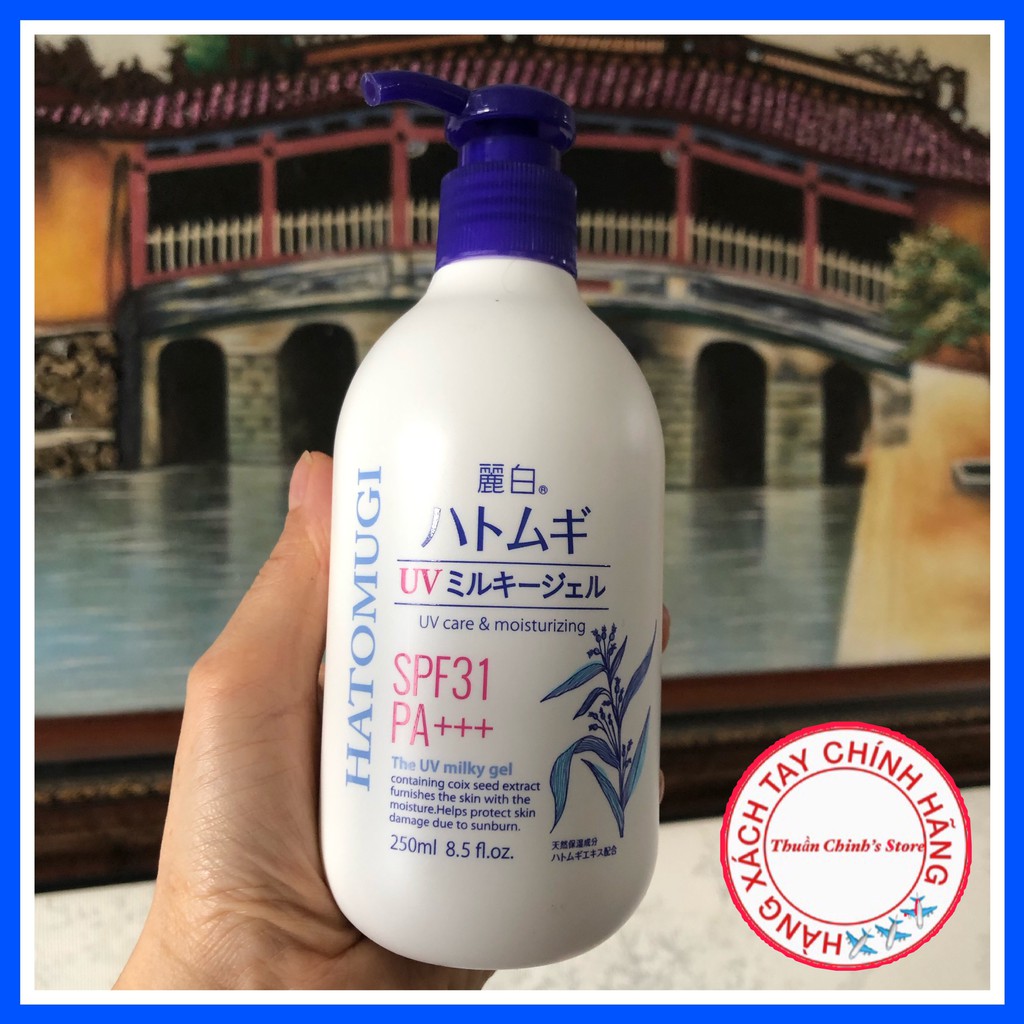 Sữa Dưỡng Thể Chống Nắng Hạt Ý Dĩ Hatomugi UV Care & Moisturizing SPF31 PA+++
