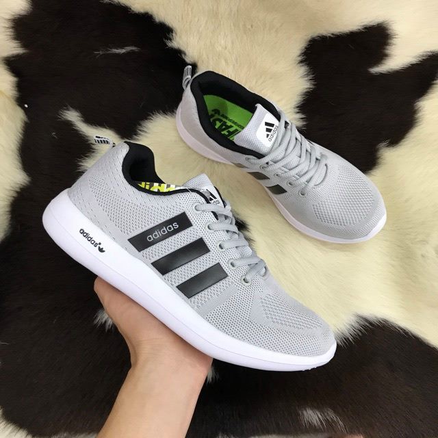 Giày Adidas nam xám đen