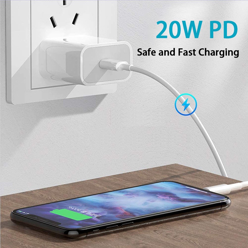 Sạc pin PD USB C 20W dễ thương cho Xiaomi iPhone Watch