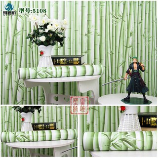 DECAL 1M PVC giấy dán tường khổ 45cm (có sẵn keo dán) – VƯỜN TRÚC XANH LỢT DT269