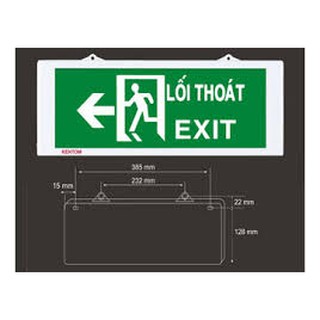 Đèn lối thoát Exit 2 mặt Kentom KT120 pin sạc