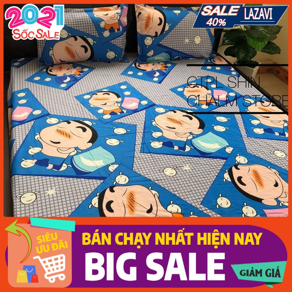 Bộ Ga trải giường Kèm 2 Vỏ Gối Nằm 1M6