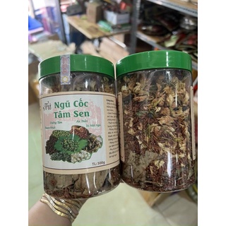 Trà ngũ cốc tâm sen gạo lứt đậu đen hoa hoè 500G, trà tâm sen ngủ ngon 100% organic an toàn, dành cho mọi lứa tuổi