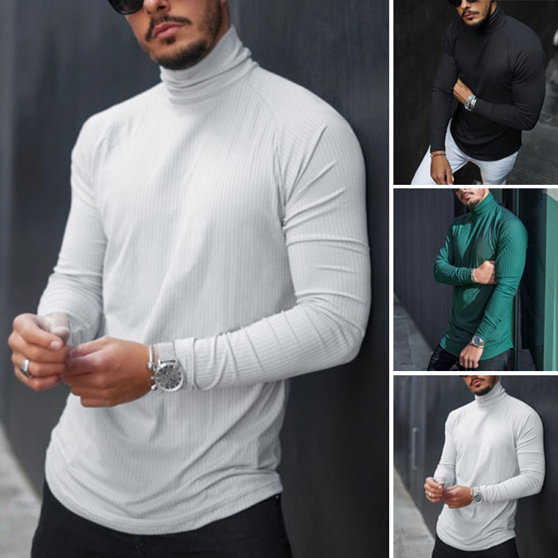 Áo len INCERUN tay dài cổ lọ thời trang thu đông cho nam | BigBuy360 - bigbuy360.vn