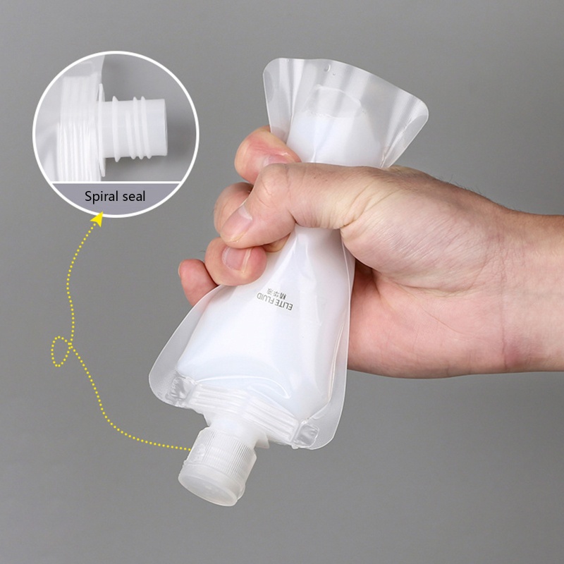Set 10 Túi Nhựa Rỗng Trong Suốt Dung Tích 30 50 100ml Đựng Đồ Du Lịch Tiện Dụng