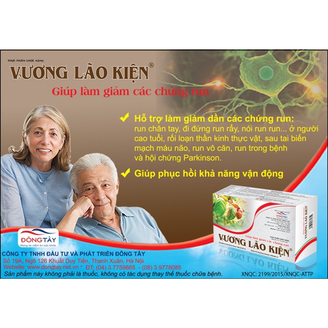Vương Lão Kiện - Giảm run chân, run tay ở người cao tuổi (Hộp 30 viên)