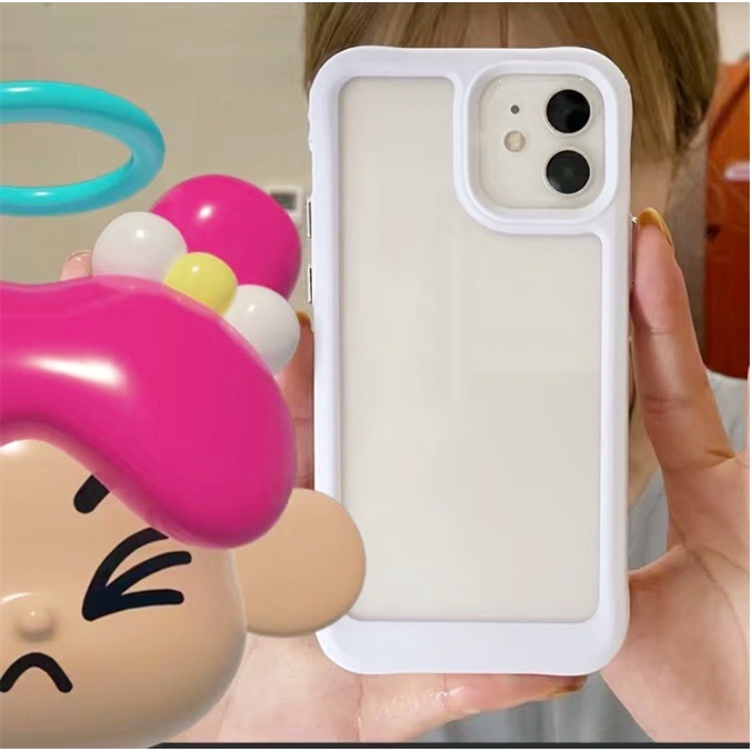 Ốp Điện Thoại Cứng Viền Silicon Dẻo Sang Trọng Chống Sốc Cho iPhone 14 13 12 11 Pro MAX X XS MAX XR 7 Plus 8 Plus