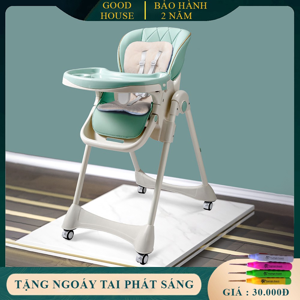 Ghế ăn dặm cho bé đa năng, 5 mức nâng hạ độ cao linh hoạt, 3 cấp độ nghiêng giúp bé thoải mái khi dùng bữa. BH 2 năm.