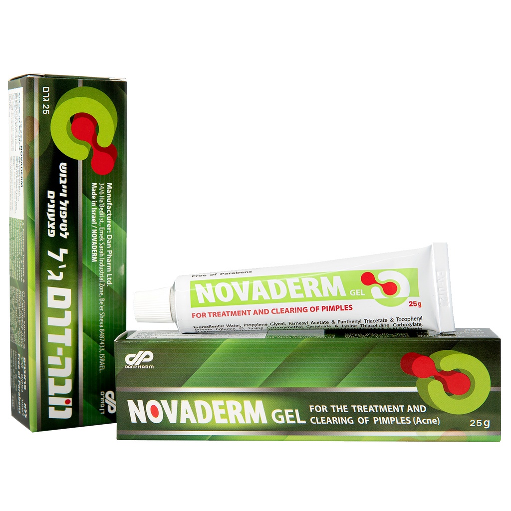 Gel Chấm Mụn Trứng Cá, Kiểm Soát Nhờn Novaderm - Danpharm tuýp 25g Polipharm