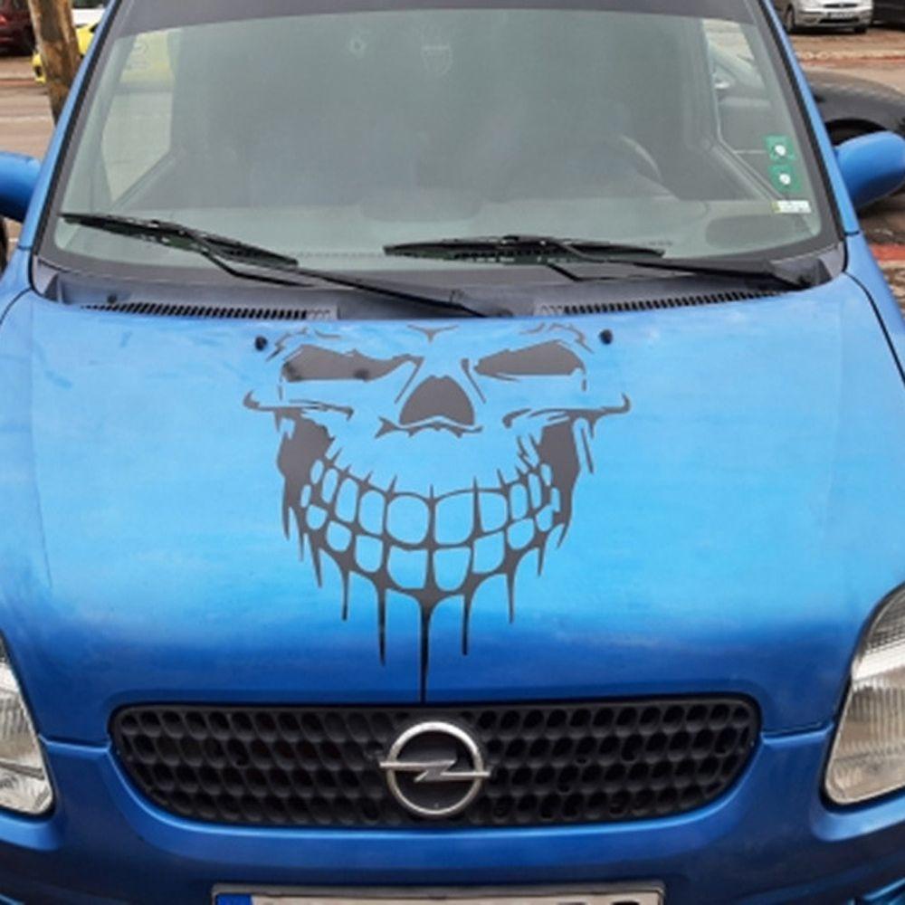 Miếng Dán Trang Trí Xe Hơi Hình Đầu Lâu 3D Bằng Vinyl Chống Thấm Nước