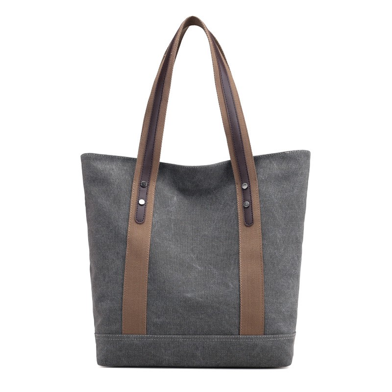 Túi tote canvas chất vải bố cao cấp, túi tote vải có khoá kéo chắc chắn phù hợp đi làm, đi học