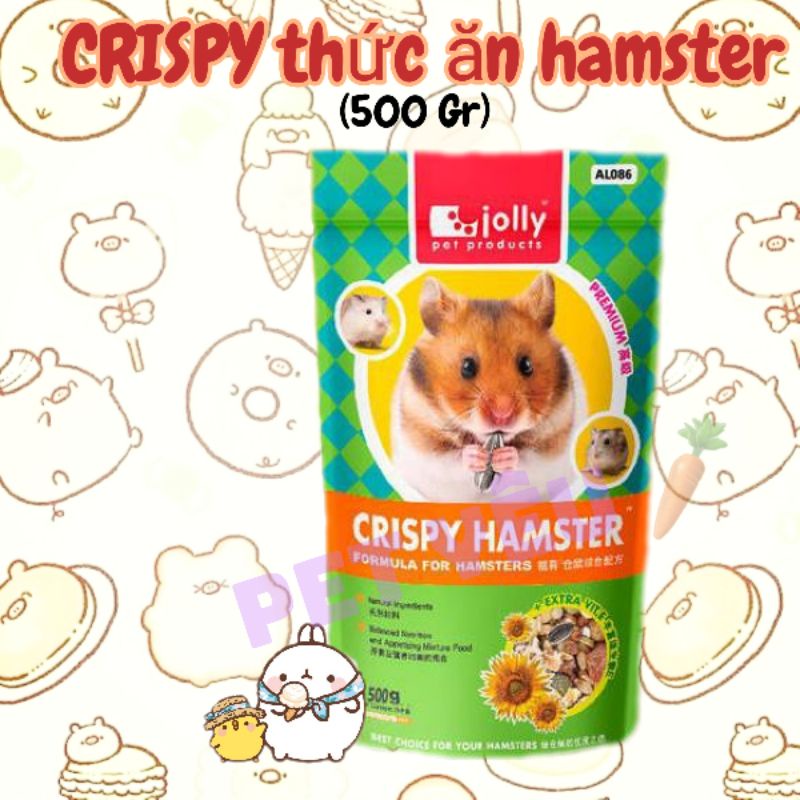 Crispy thức ăn hamster có các loại hoa (500Gr)DATE MỚIFREESHIP bổ sung Vit C siêu thơm