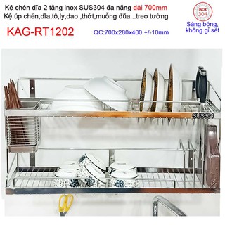 KỆ ĐỰNG CHÉN DĨA 2 TẦNG KAG-RT1202
