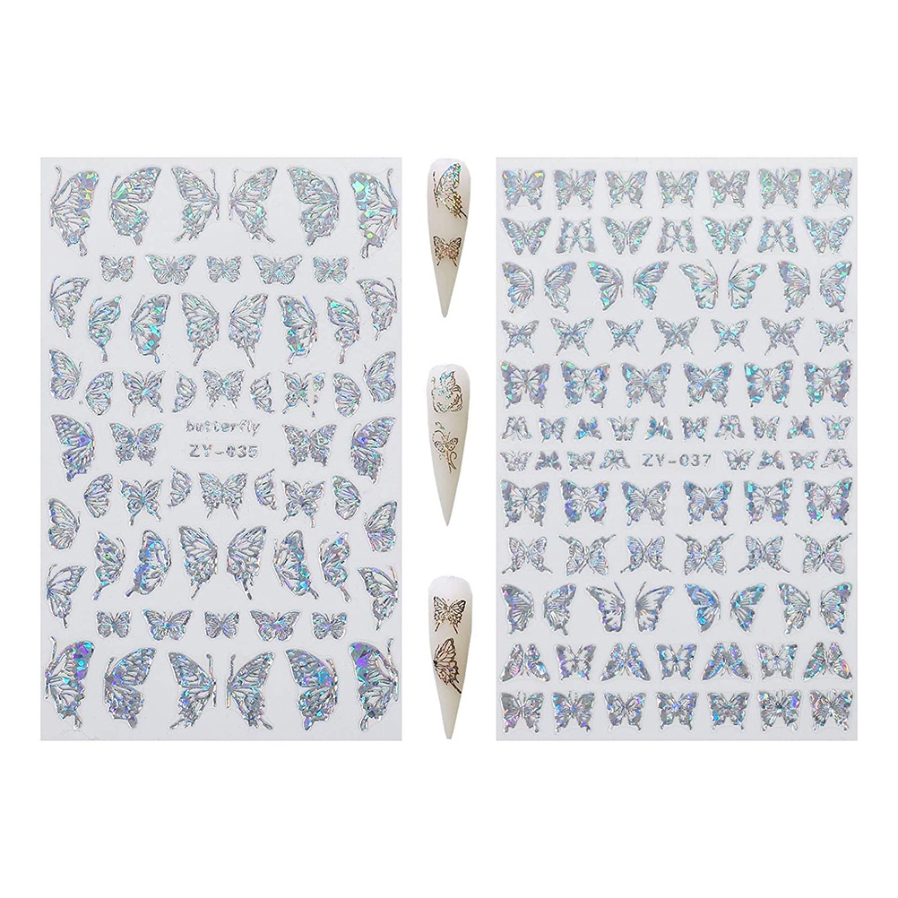 [Hàng mới về] Set 8 tờ miếng dán 3D chuyển nước trang trí móng nghệ thuật