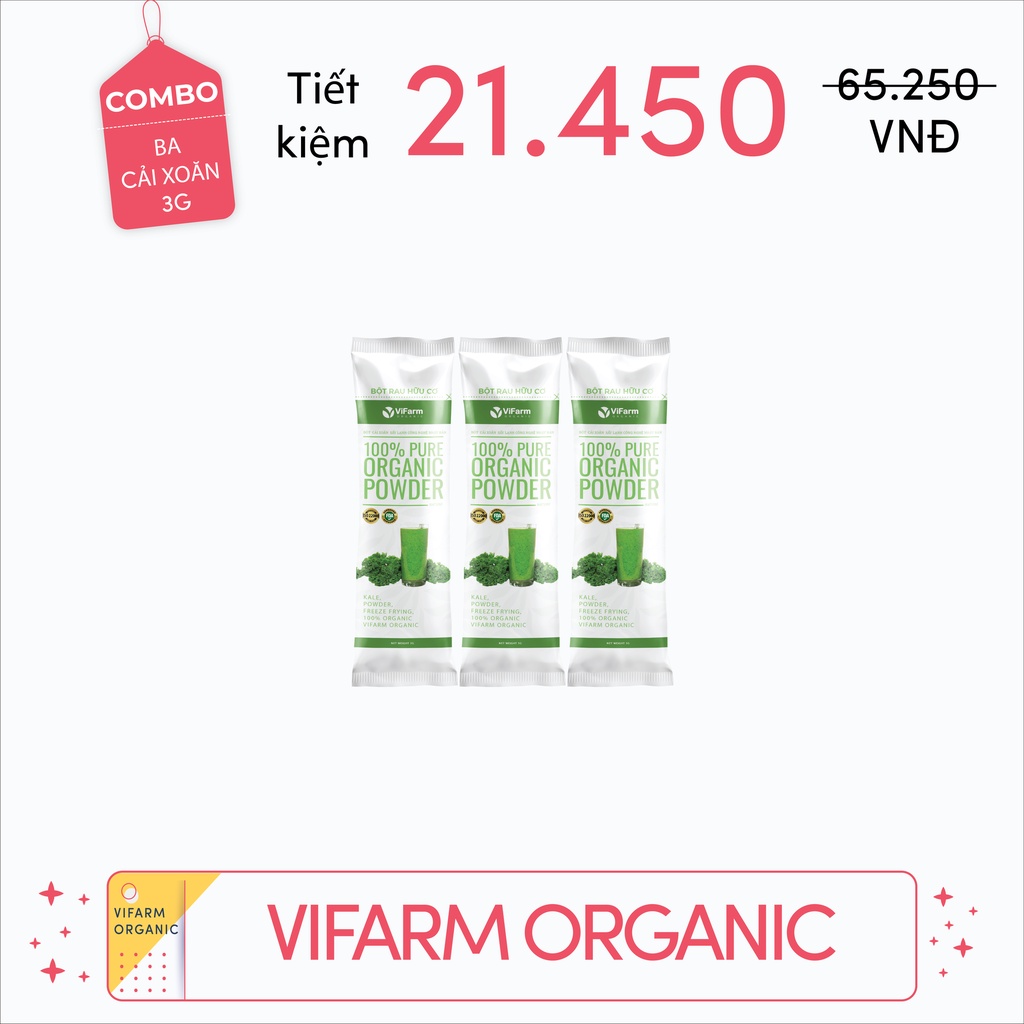 Bột Cải Xoăn Kale Nguyên Chất 100% ViFarm 50Gram | BigBuy360 - bigbuy360.vn