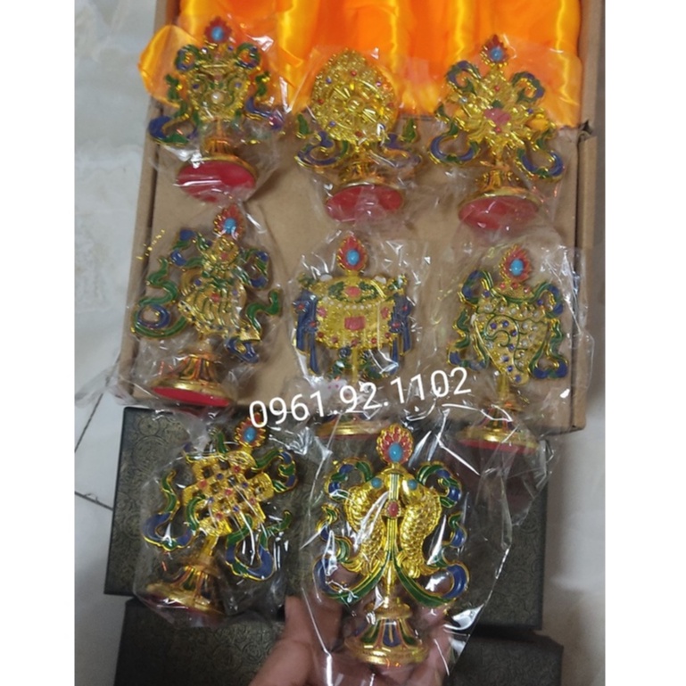 Bộ 8 món cúng dường bát cát tường mật tông tây tạng cao 10cm  giá rẻ nhất