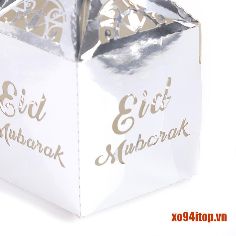 XOTOP 10/50PCs Eid Mubarak Candy Box DIY Party Gift Islamic Muslim al-Fitr Eid D