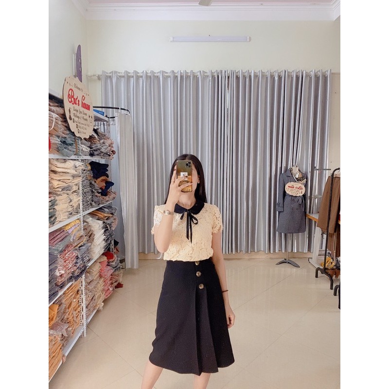 Chân váy chữ A 3 cúc hàng tk ( Ảnh thật) | BigBuy360 - bigbuy360.vn