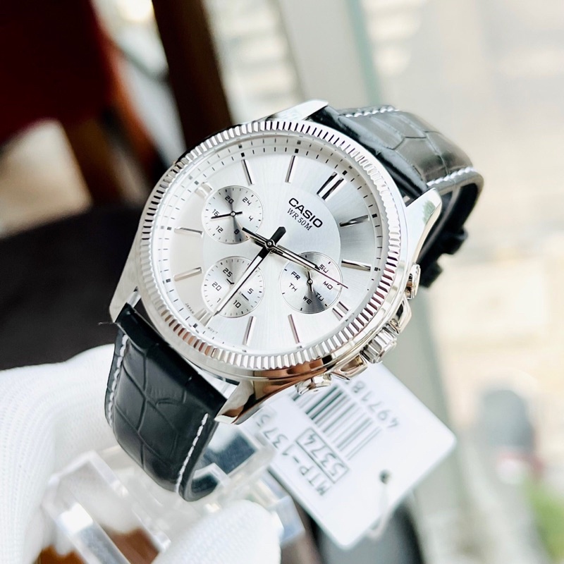 Đồng hồ nam dây da Casio MTP 1375L 7A