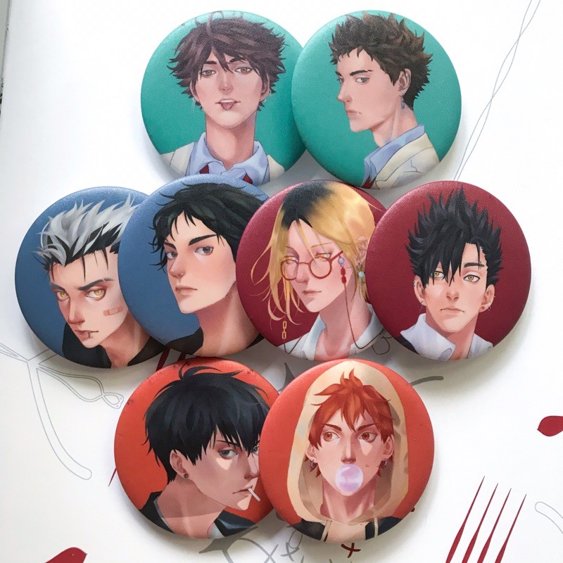 [CẶP/FULLSET] Huy hiệu HAIKYUU (Gakuran Ver.)