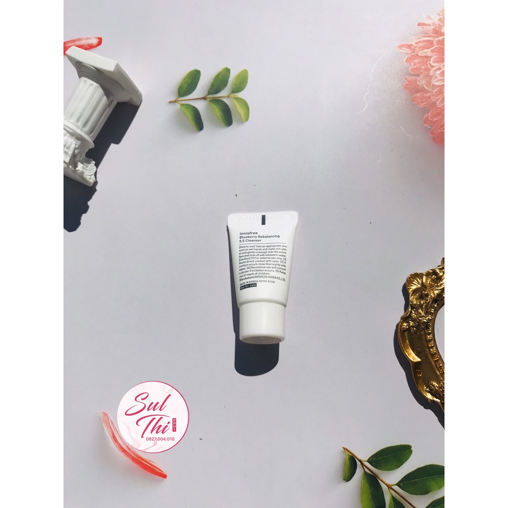 SỮA RỬA MẶT TỪ VIỆT QUẤT INNISFREE BLUEBERRY REBALANCING 5.5 CLEANSER mini 10ml