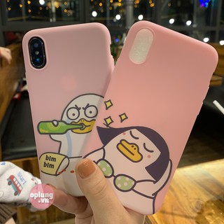 Ốp lưng iphone Hình vịt uống bia nhậu bim bim dành cho iphone ip 6 6s plus 7 8 plus x xs xr xs max 11 pro max (a88)