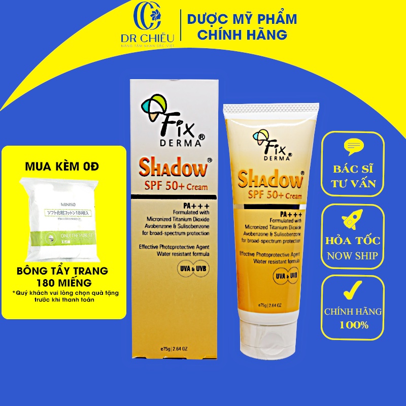 Kem Chống Nắng Shadow SPF 50+ (75g) - Gel Chống Nắng Shadow cho da mặt và toàn thân