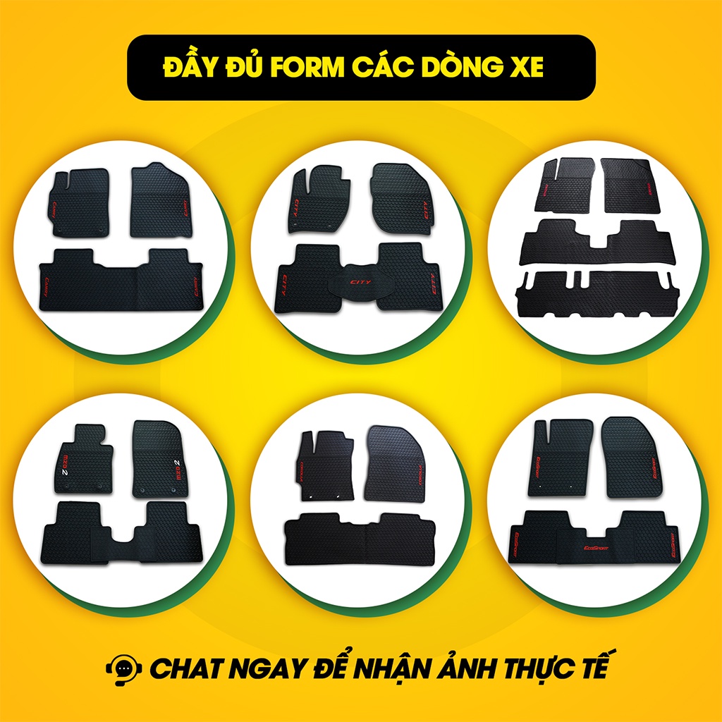 Thảm lót sàn ô tô cao su Civic 2010-2020, bộ trải sàn ô tô cao su giá rẻ vừa vặn sàn xe hơi, không mùi dễ dàng vệ sinh