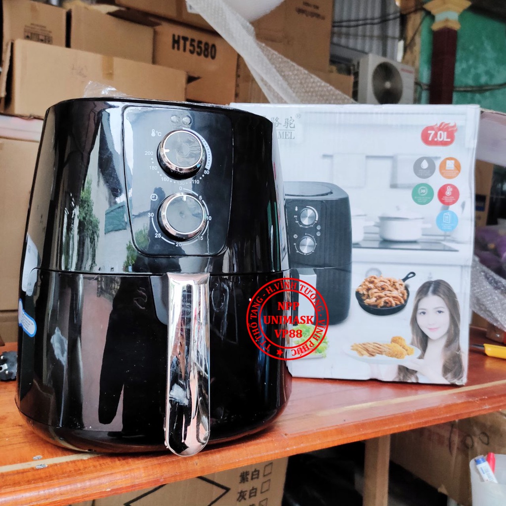 Nồi Chiên Camel 7L - Hàng Loại 1, Chính Hãng Công Ty Có Bảo Hành, Sẵn Màu Xanh - Đen