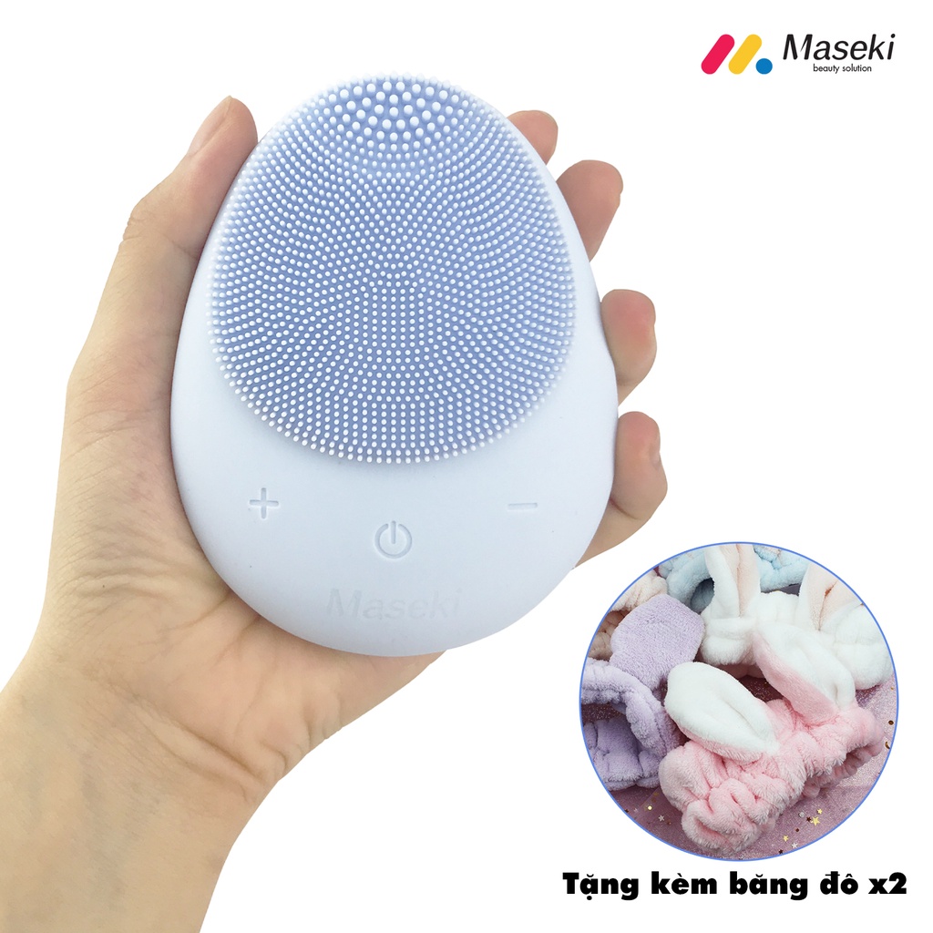Máy rửa mặt trị mụn Maseki Nhật Bản , Massage rung sóng siêu âm sonic cao cấp làm sạch lỗ chân lông