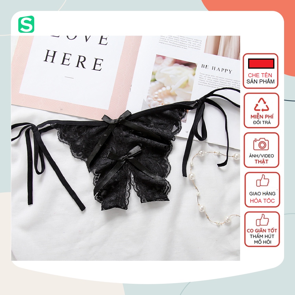 Quần lọt khe nữ ren sexy C21 💝FREE SHIP 💝lẻ 1 chiếc Quần lót Ren buộc dây 2 bên