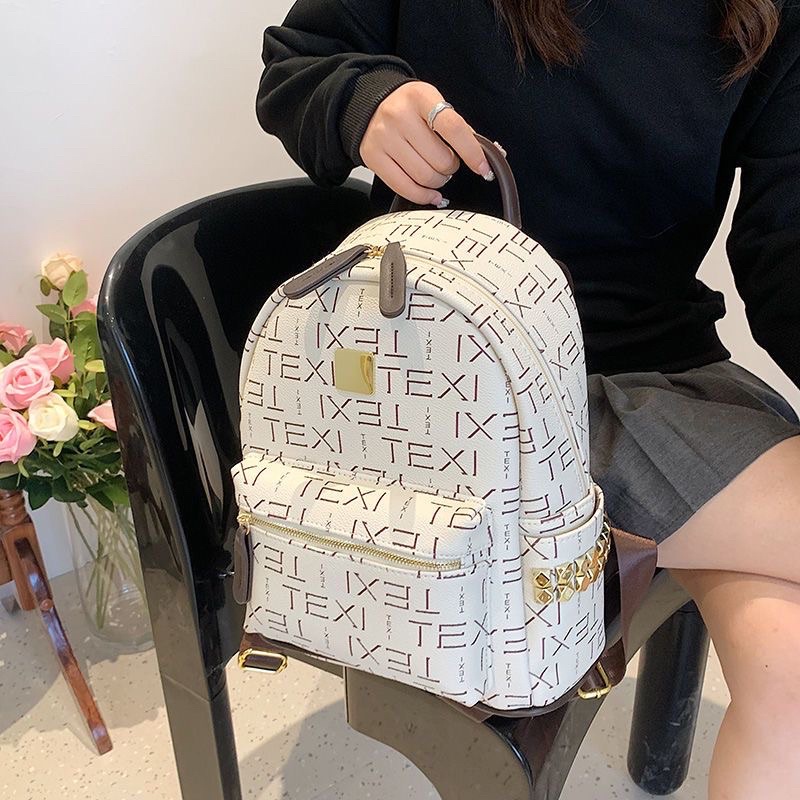 Balo mini Nữ Thời Trang Cao Cấp VINTAGE Đi Học Giá Rẻ Balo da pu hoạ tiết phong cách hàn quốc