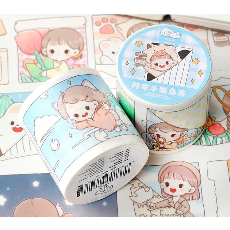 Băng keo Washi tape Telado họa tiết dễ thương - 6 Style - 144cm
