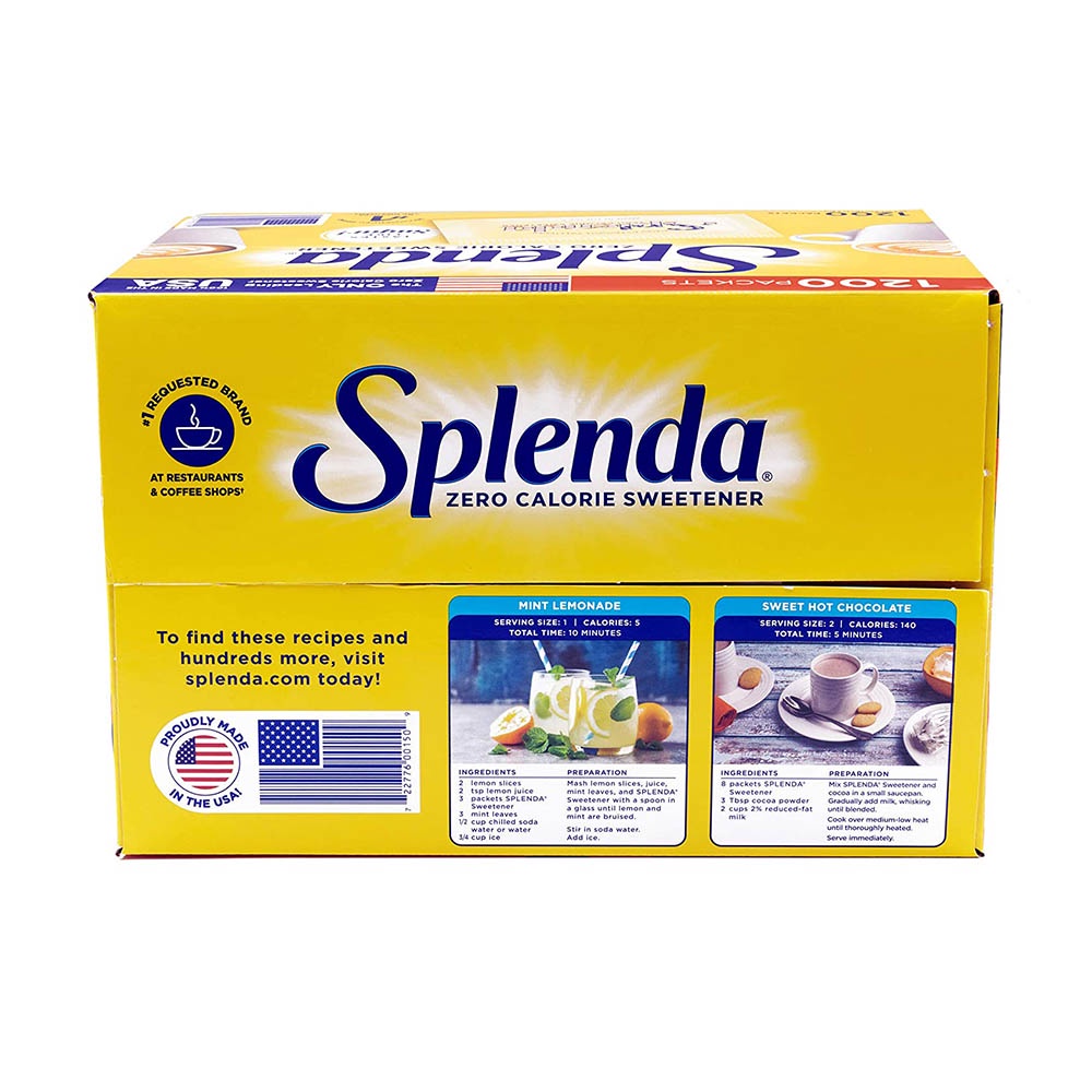 Đường ăn kiêng Splenda Zero Calorie Sweetener 1200 Packets 1.2Kg