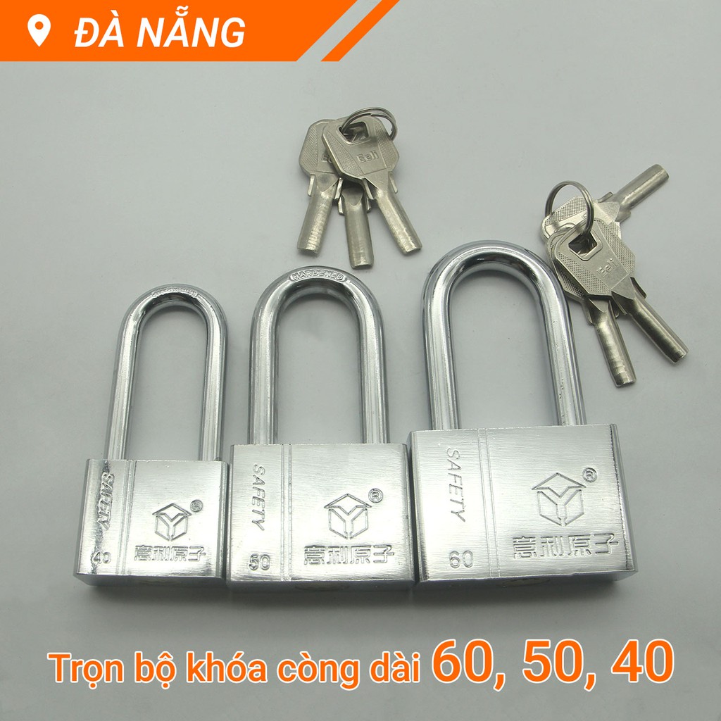 Khóa còng dài chìa muỗng thép trắng không gỉ Eeli YL-3088