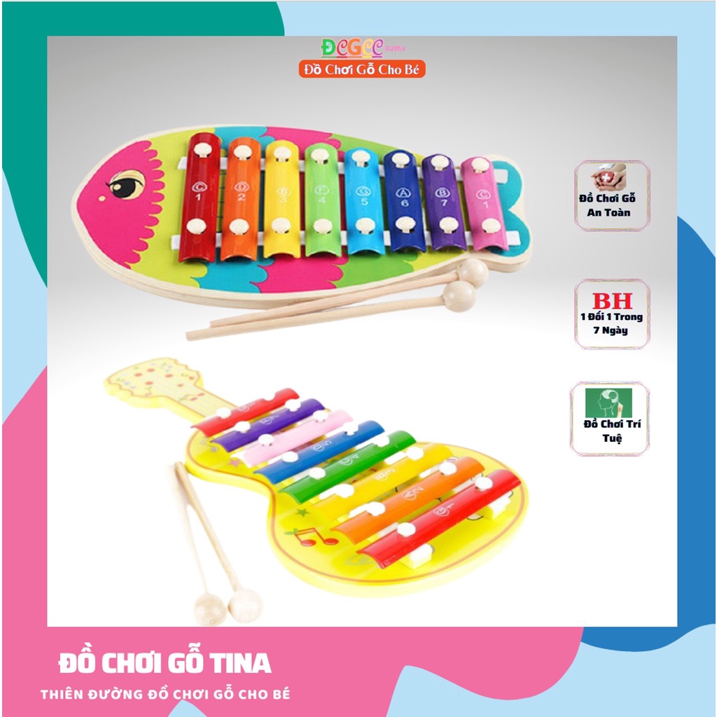 Đồ Chơi Gỗ Cho Bé Đàn Đồ Chơi Đàn 8 Thanh , Hình Con Vật Dễ Thương Đáng Iu Đồ Chơi Thông Minh Cho Bé Cảm Thụ Âm Thanh