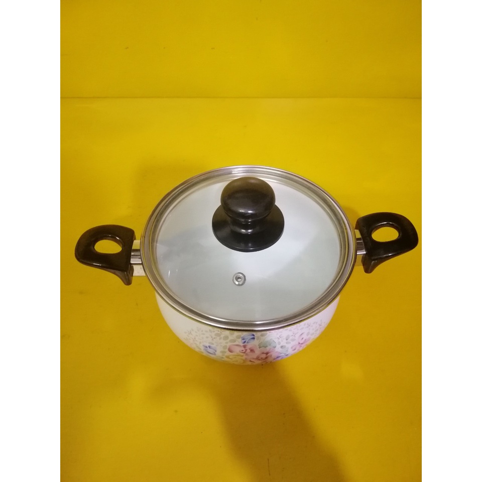 Nồi men nội địa Nhật, size 16.5cm, cao 8.5cm (mã 755), Dùng được bếp từ