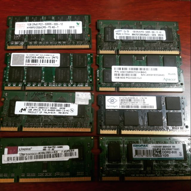 Ram ddr2 laptop 1gb bus 667 và 800 bảo hành 3 tháng