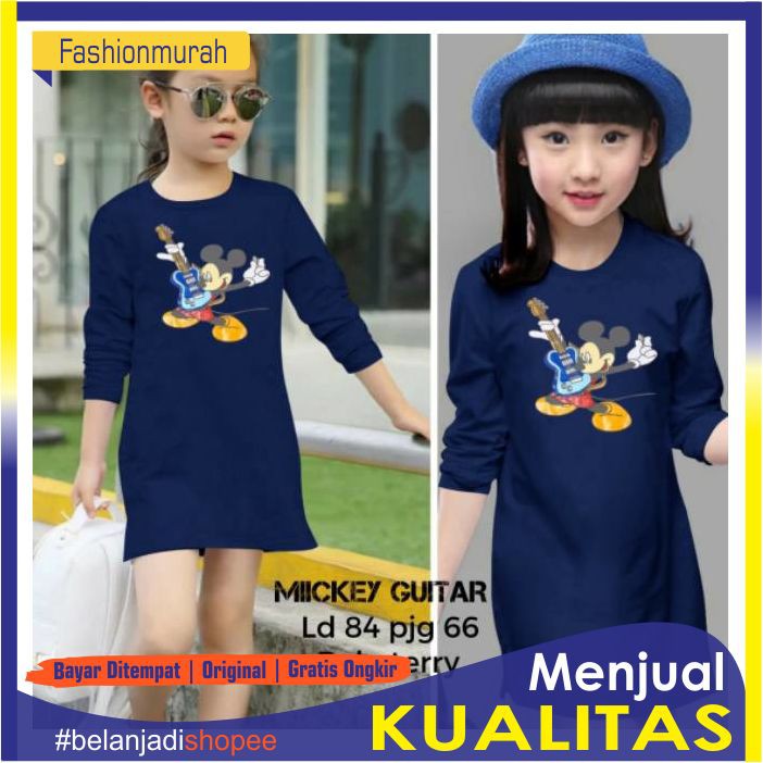 Đầm thời trang hình chuột Mickey đáng yêu cho bé gái 009 Ga