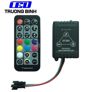 GT201 BỘ ĐIỀU KHIỂN LED FULL MÀU NHÁY THEO NHẠC 21 PHÍM DIY CHO LED WS2811 WS2812B UCS1903