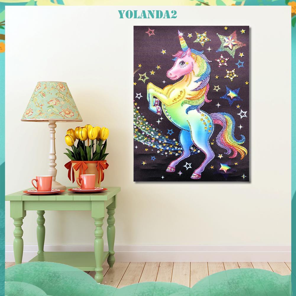 Bộ Tranh Đính Đá 5d Tự Làm Hình Chú Ngựa Độc Đáo