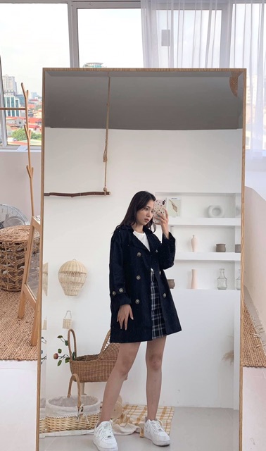 Áo blazer kaki 2 lớp phong cách HQ (kèm ảnh thật)