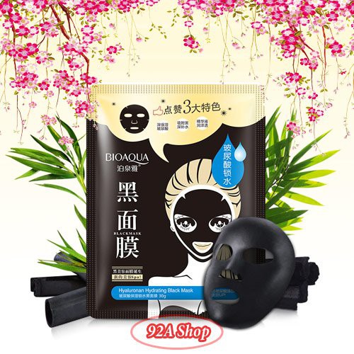 Mặt nạ than tre thải độc trắng da Bioaqua- Mask than tre hoạt tính