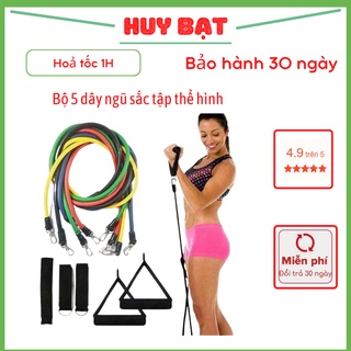 Bộ 5 dây ngũ sắc tập thể hình