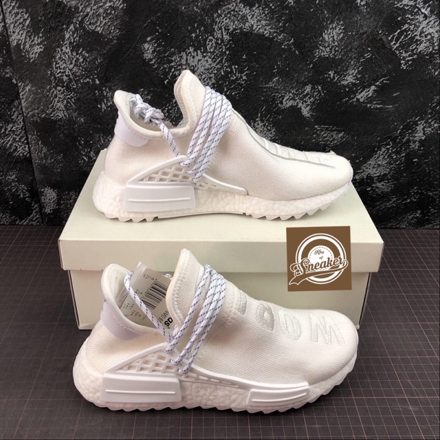 | Xả Xả| HOT Giầy thể thao sneaker NMD HUMAN race  full white trắng thời trang nam nữ dạo phố 2020 | Uy Tín |