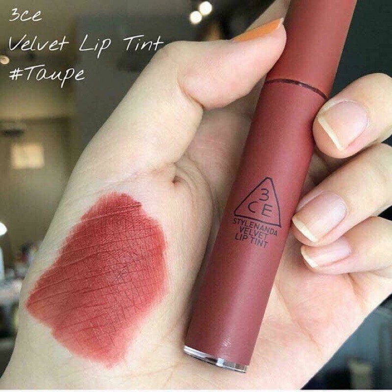 Son 3CE Kem Velvet Lip Tint Màu Taupe  - 300k