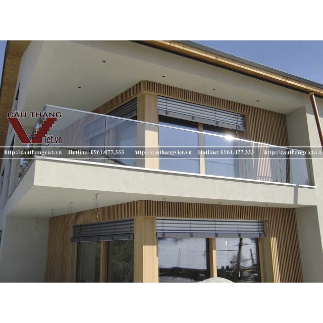 Ban công kính - lan can kính cường lực đẹp tại Hà Nội