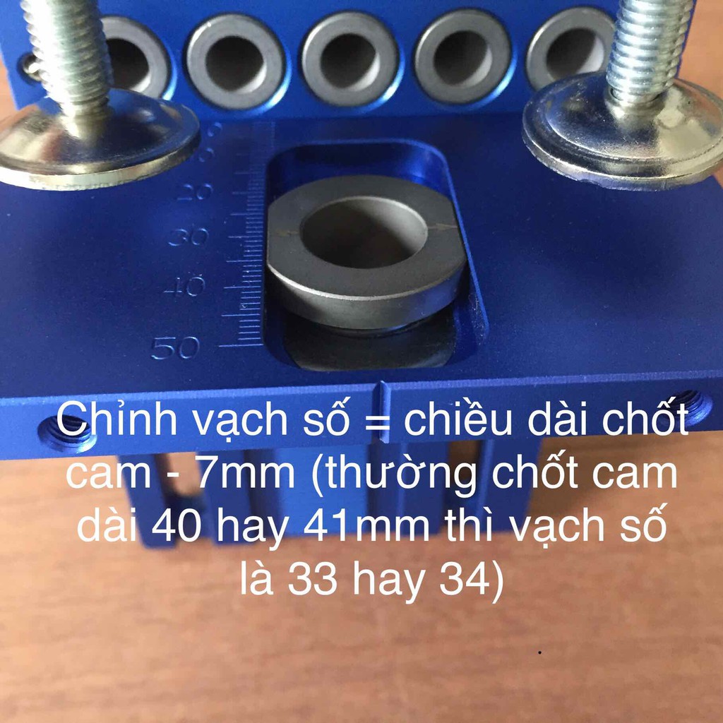 Bộ cữ khoan chốt gỗ và khoan cam dạng 5 lỗ