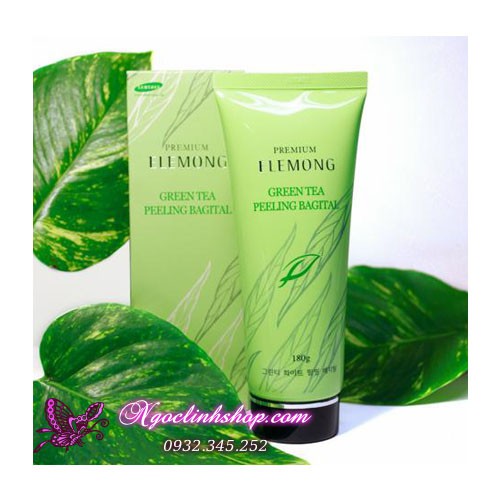 Sữa rửa mặt và tẩy da chết trà xanh Elemong Green Tea Foam